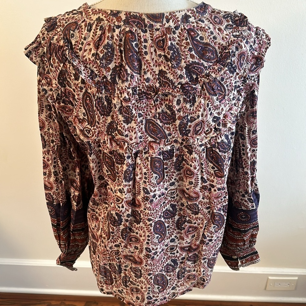 Cleobella Women Blouse V-neck Boho Cotton Organic Top - Picture 9 of 12